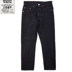 Levi's Vintage 505 Jeans 90s Black Regular Straight Leg Men's "31x30" Real 30x30